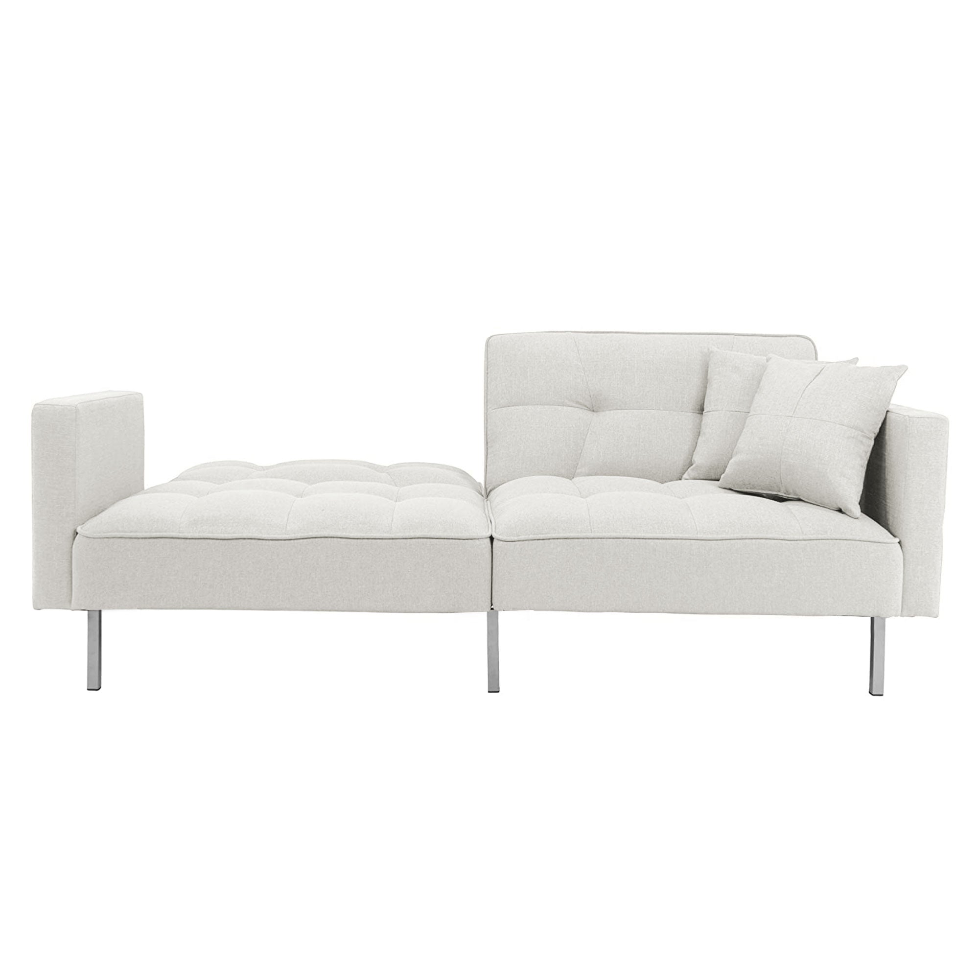 74.8"  Linen Upholstered Modern Convertible Folding Futon Sofa Bed