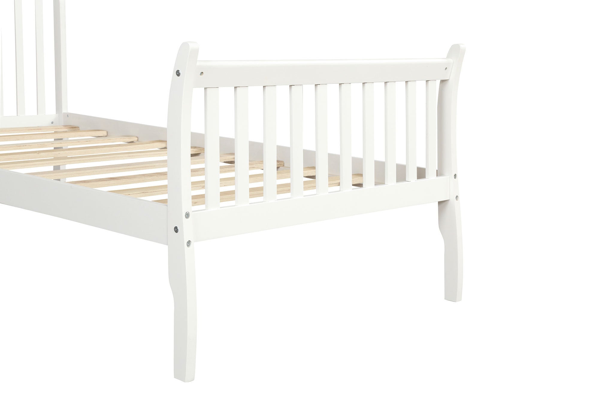 Billy White Solid Wood Twin Platform Bed