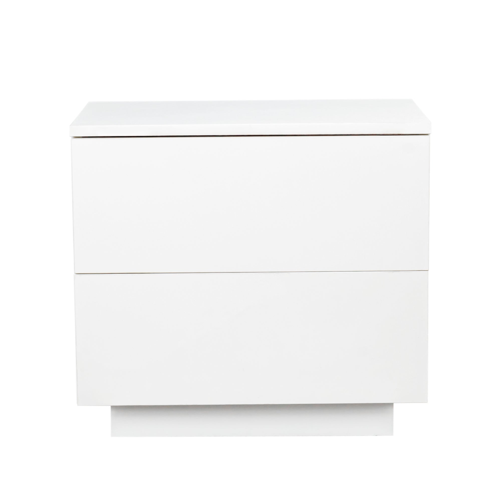 Modern White or Black High Glossy Nightstand with LED Light