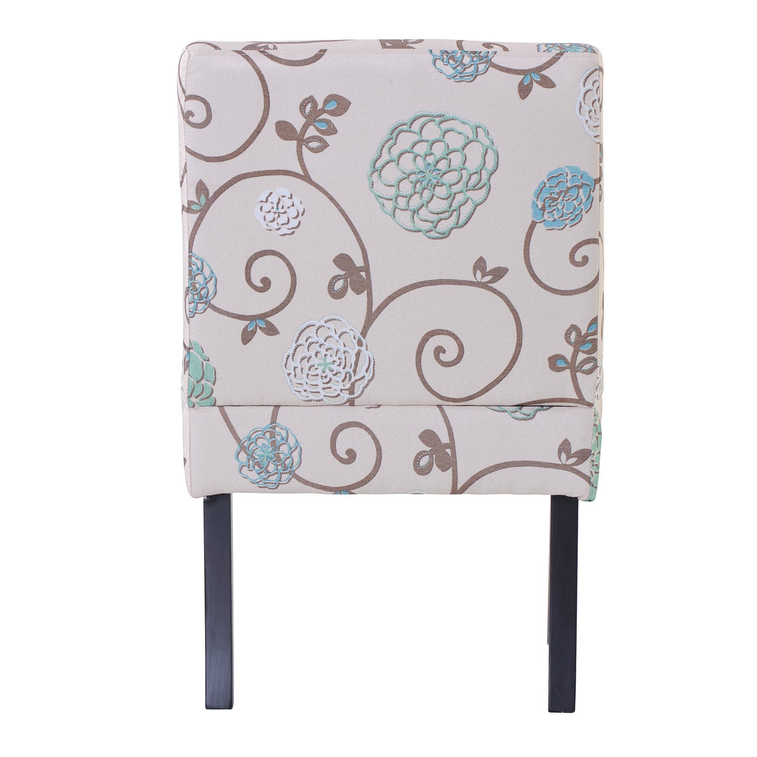 Ivy Set of 2 Beige Floral Pattern Accent Chairs