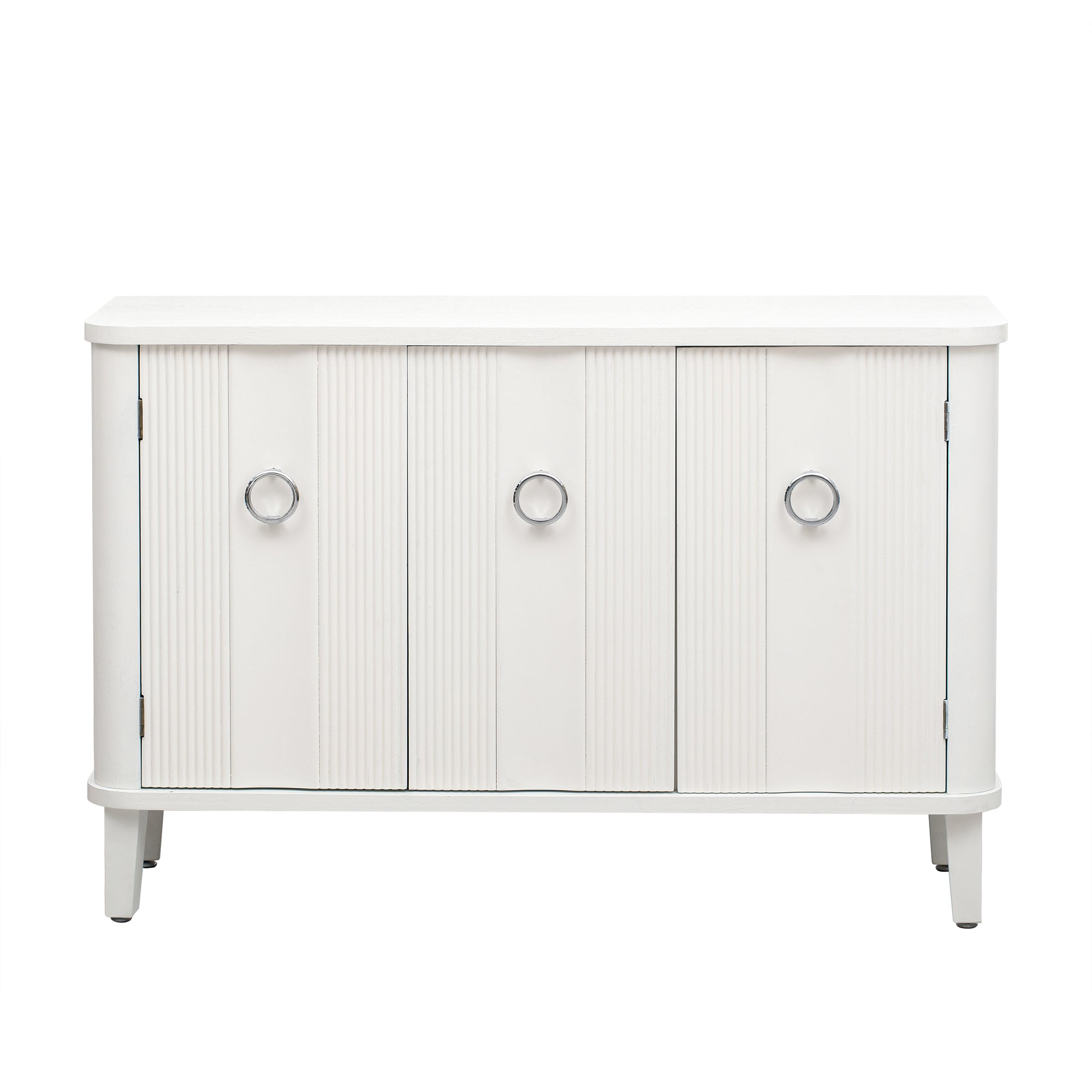 Barnett 47" Entryway Accent Cabinet Console Table Sideboard White or Black