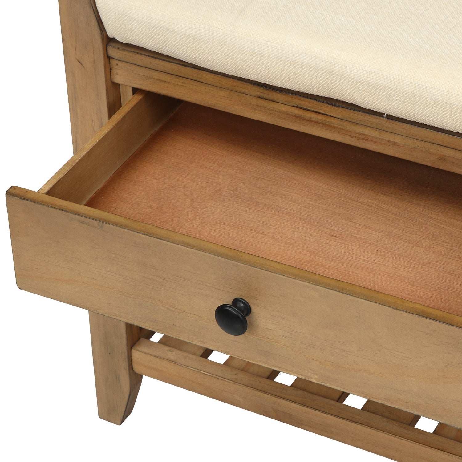 39" Entryway Storage Seating Bench with cushion