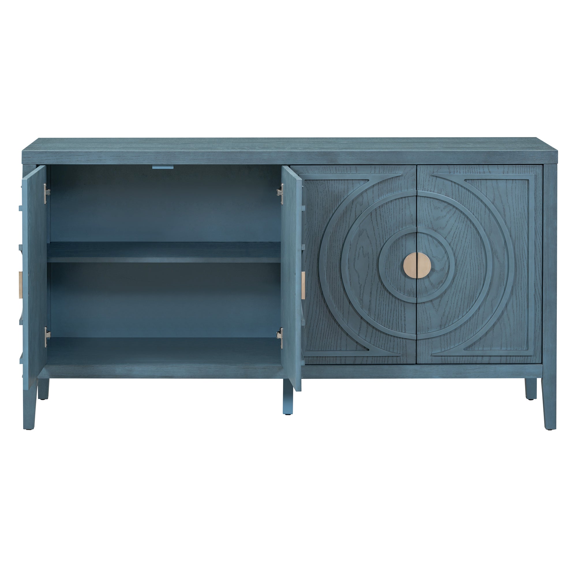 Bryson 60" Antique Blue Accent Console Table Sideboard