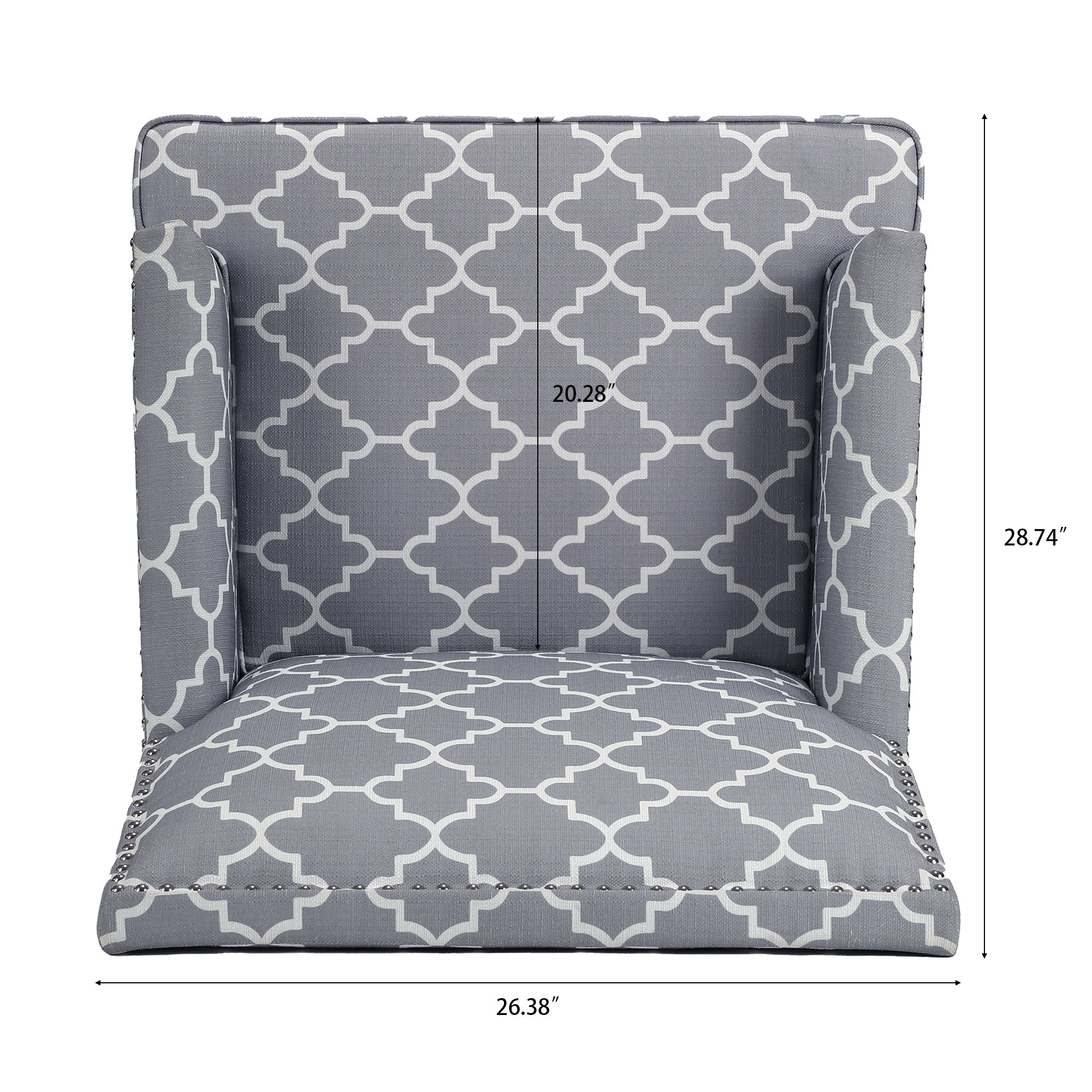 Kasen Gray Fabric Accent Chair