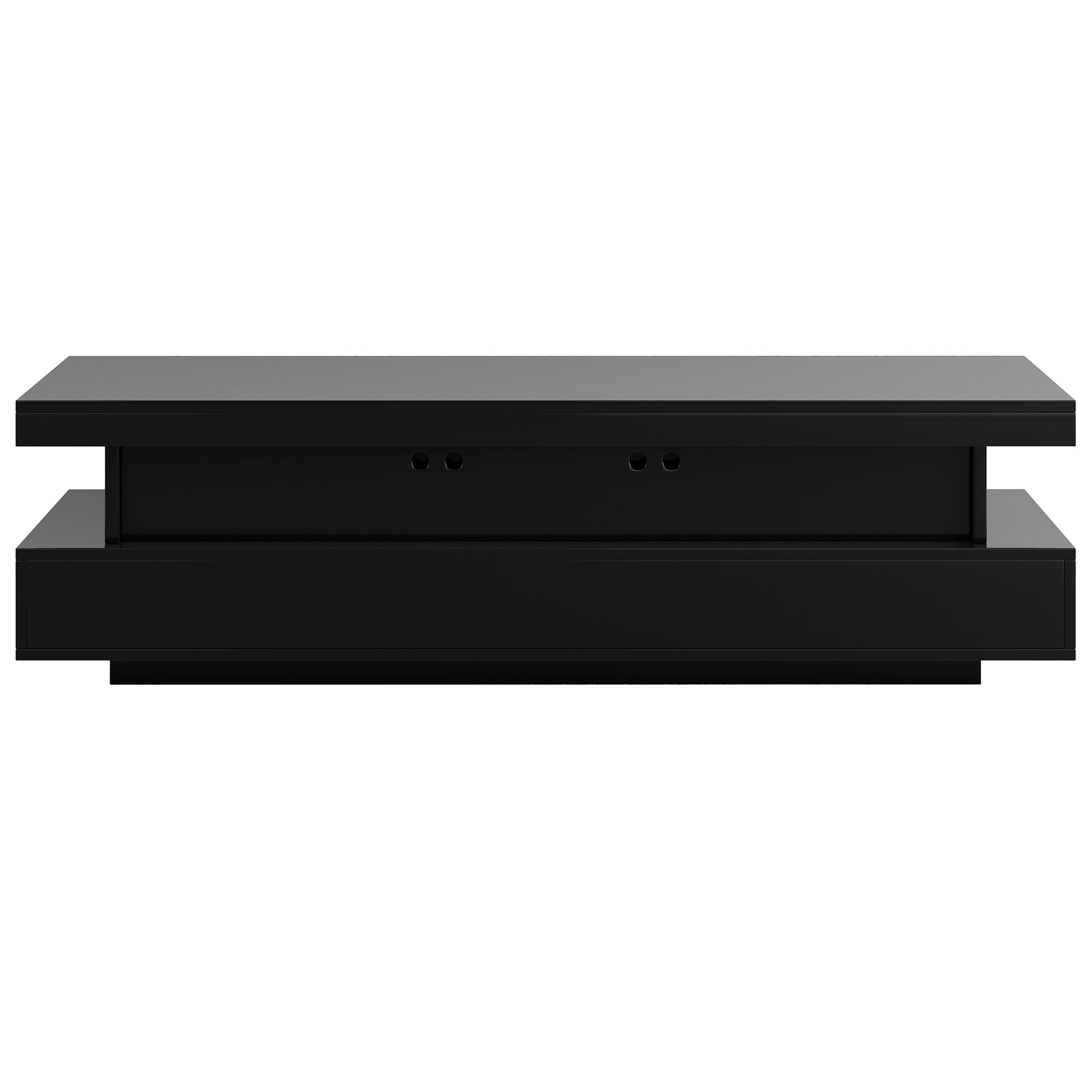65" Black Glossy Modern TV Stand with LED Light Fits TV up to 75"