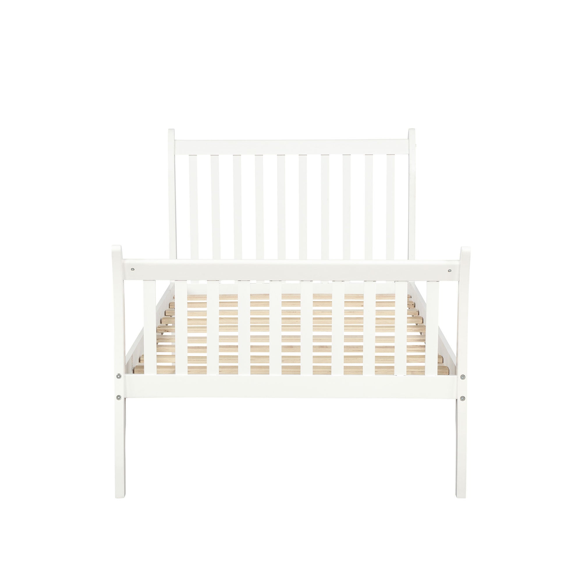 Billy White Solid Wood Twin Platform Bed