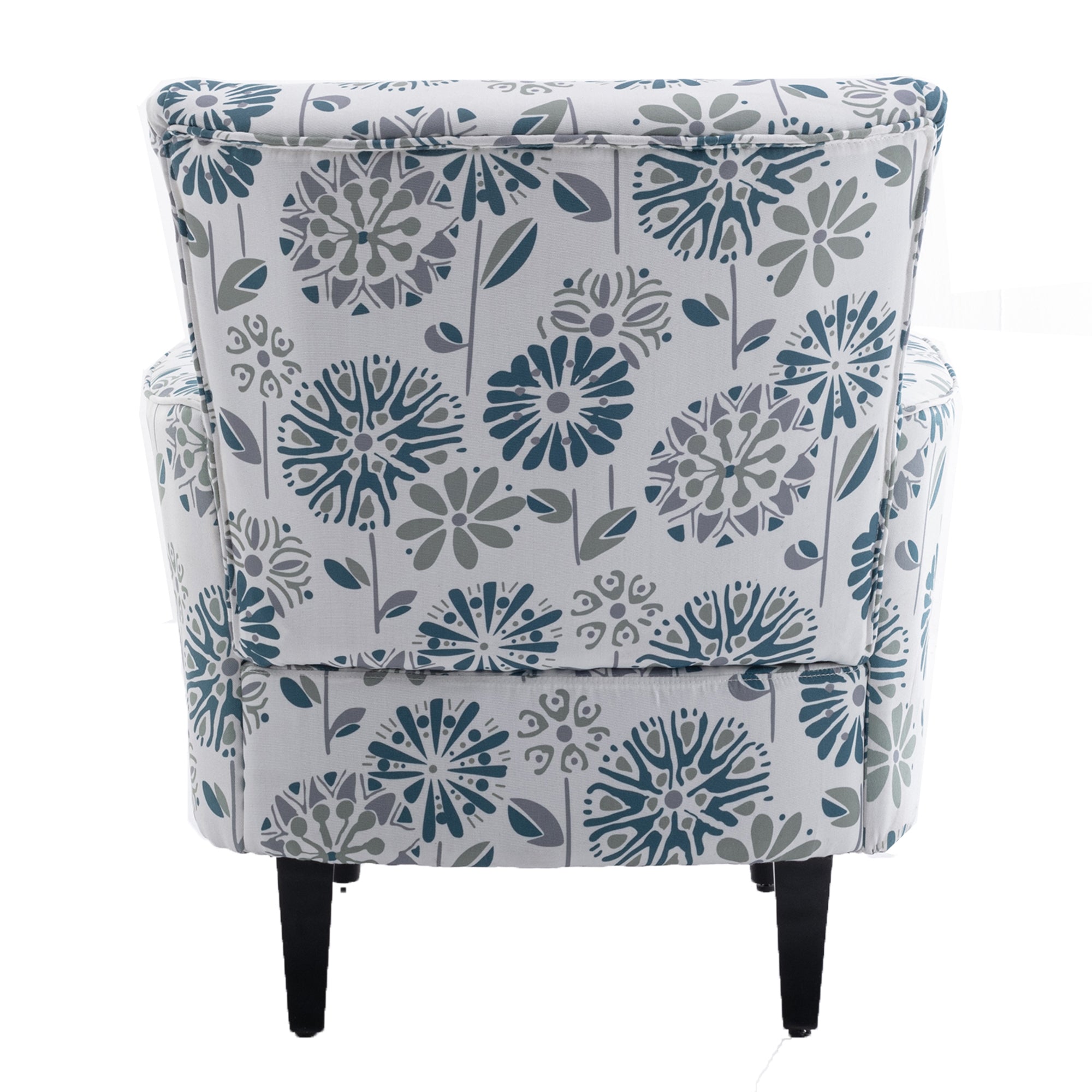 Charlotte Floral Pattern Linen Accent Armchair