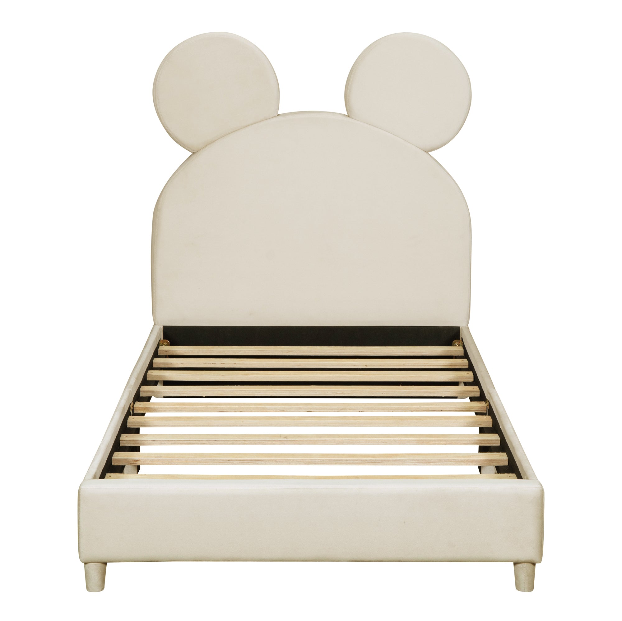 Winnie Twin Size Velvet Upholstered Platform Bed