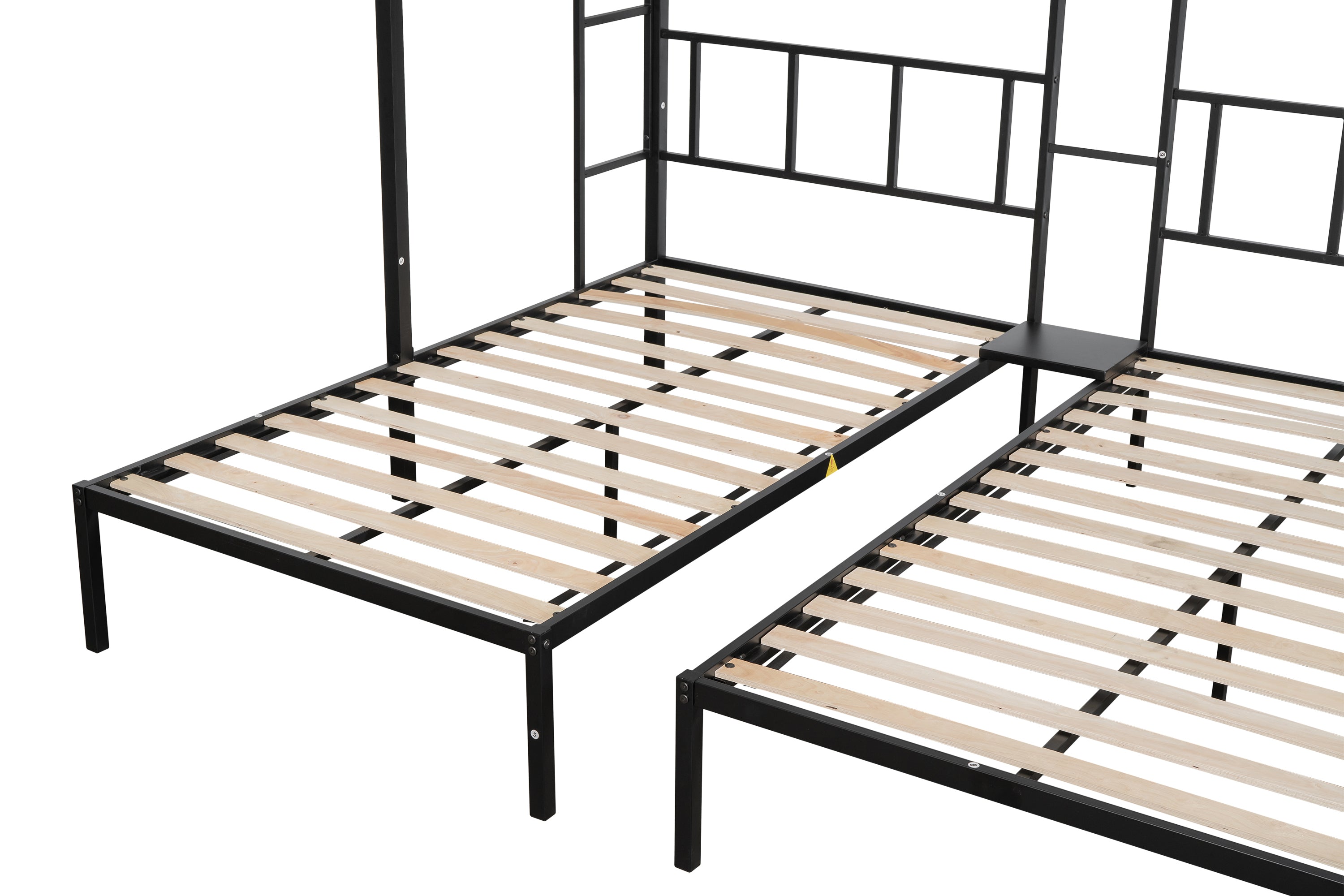 Ryan Twin Size Black Metal Triple Loft Bunk Bed