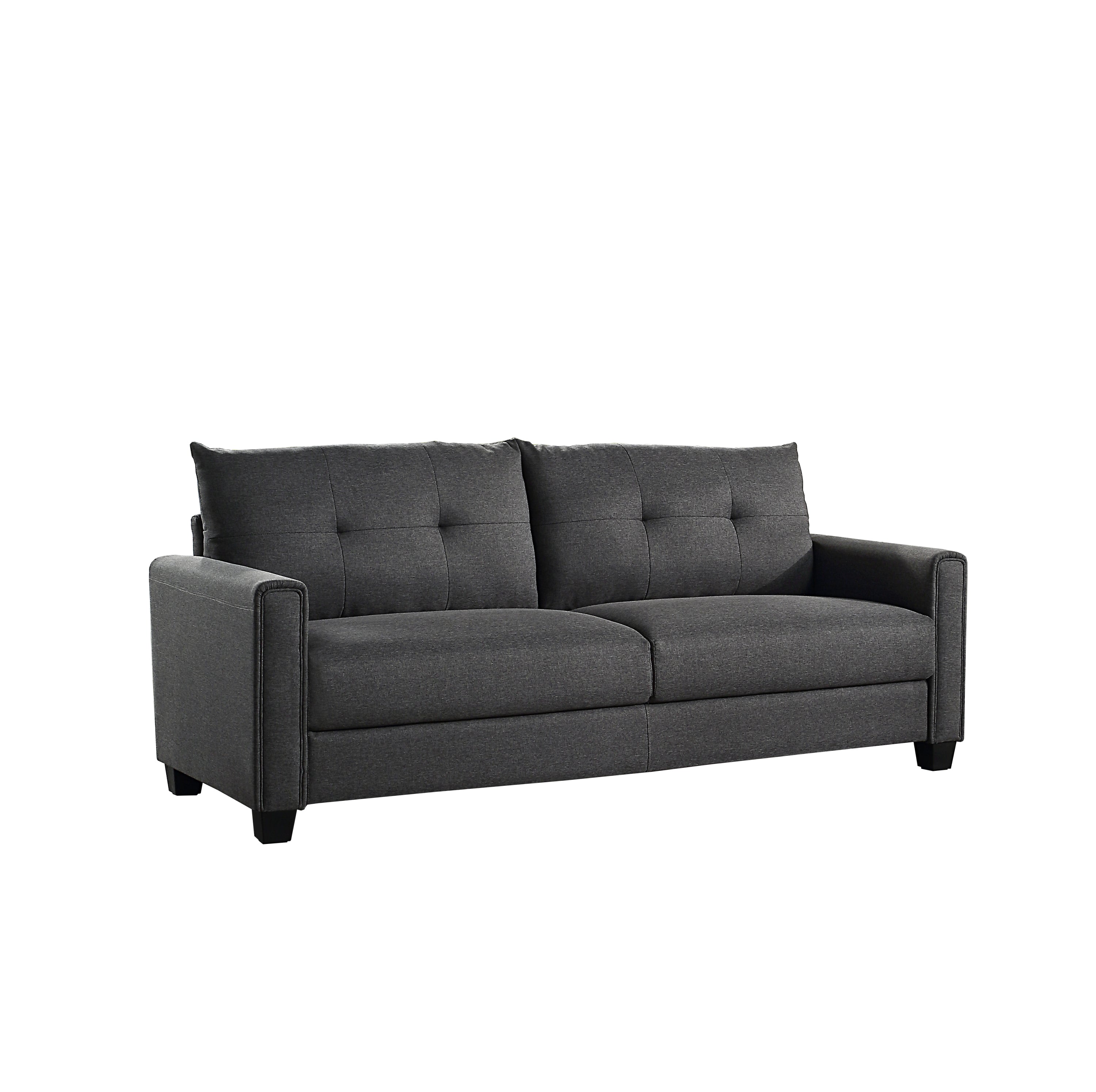 Victor 81" Dark Grey Linen Sofa