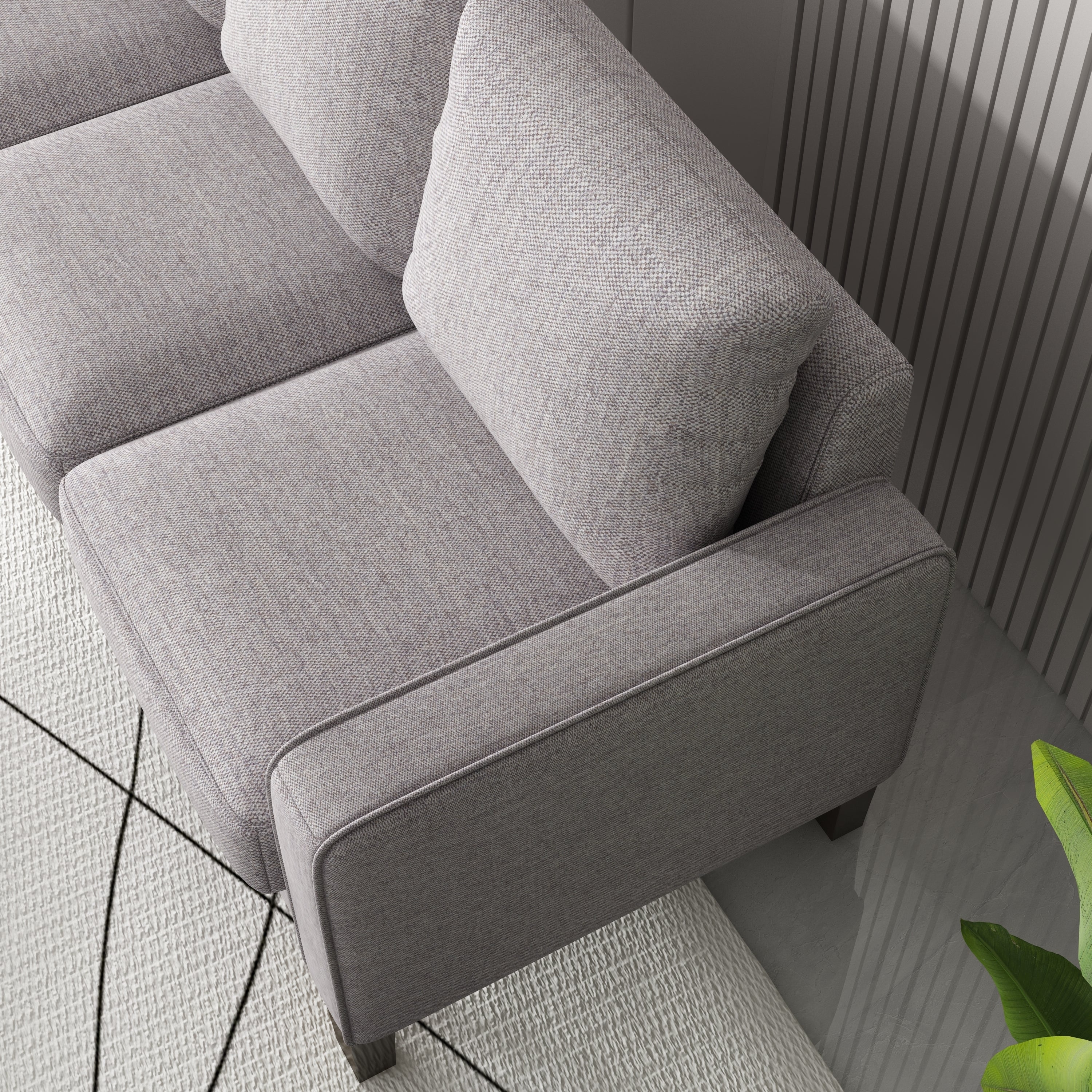 Amari 75" Gray Linen Sofa