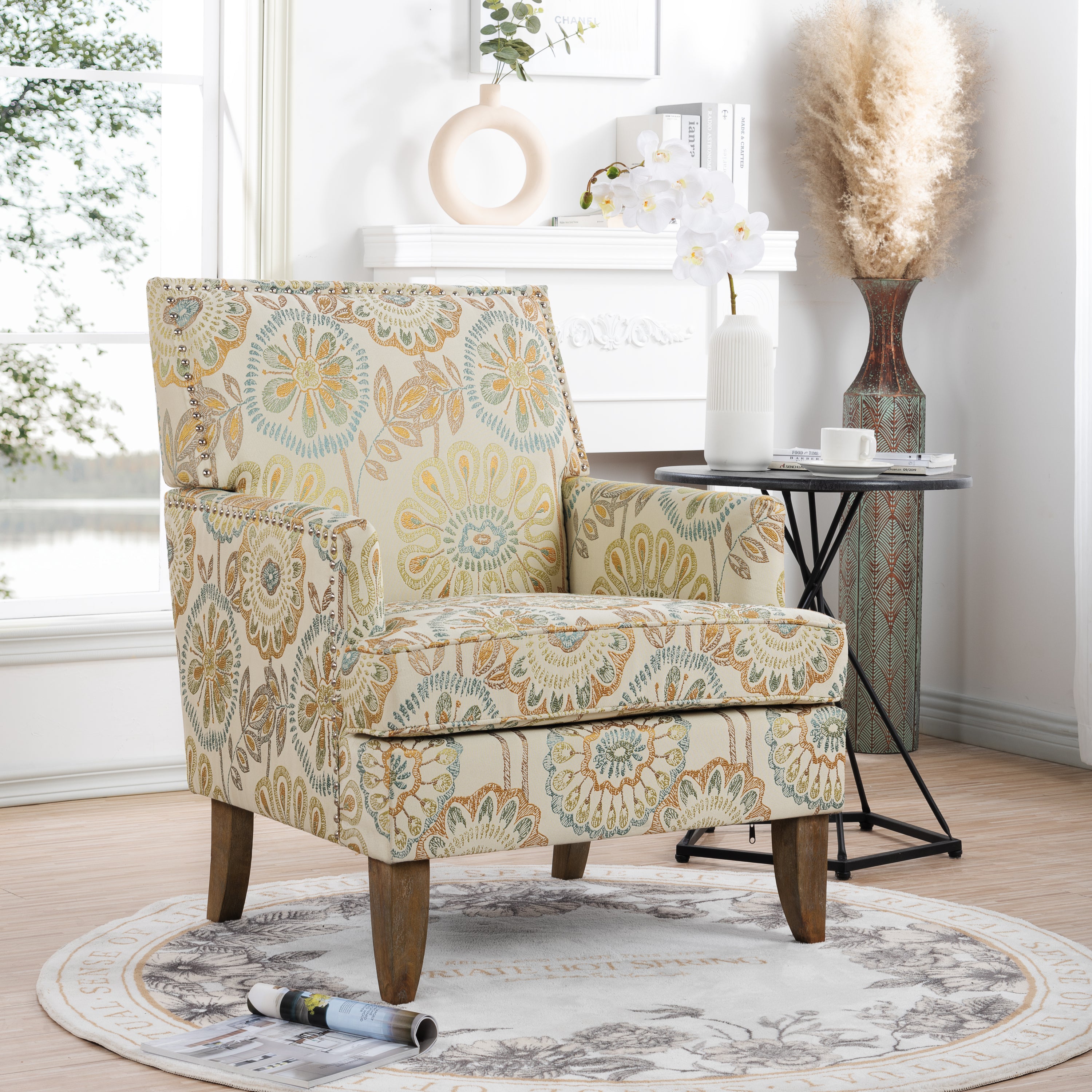 Kasen Upholstered Fabric Accent Armchair