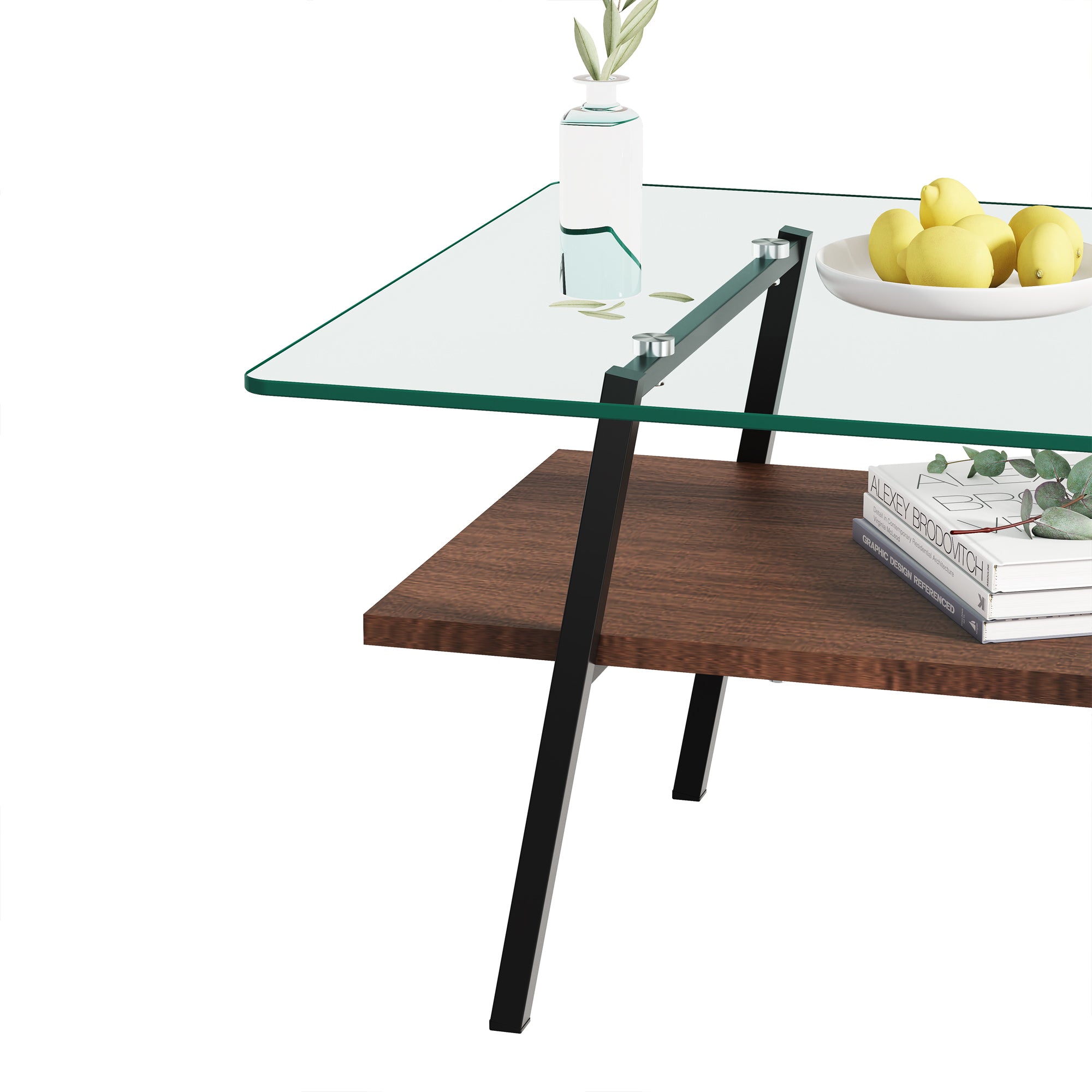 Nico Modern Rectangle Clear Glass Coffee Table