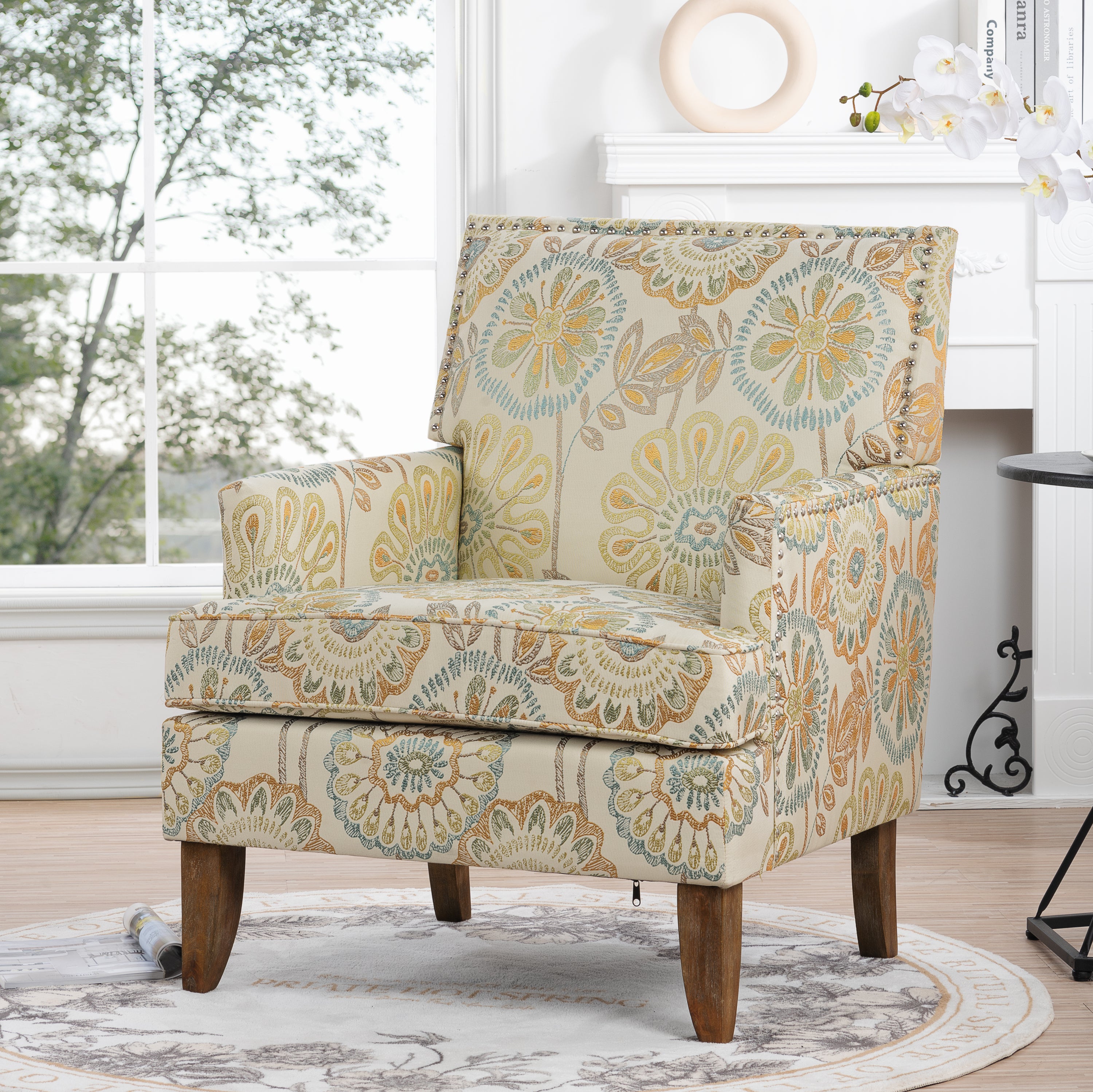 Kasen Upholstered Fabric Accent Armchair