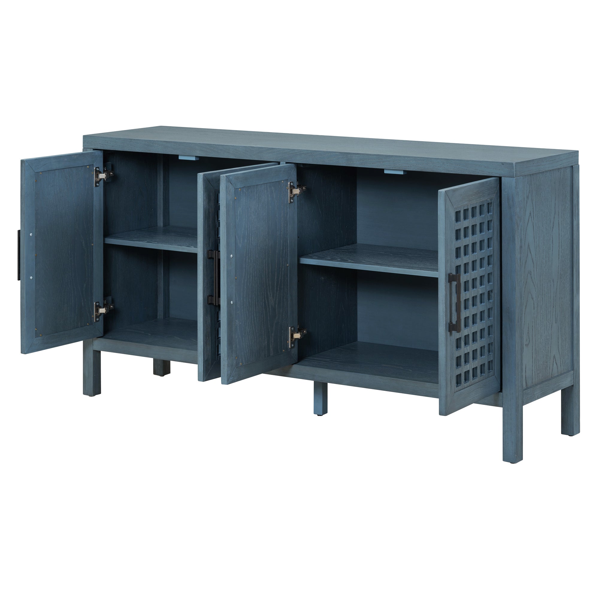 Harrison 58" Antique Blue Accent Console Table Sideboard
