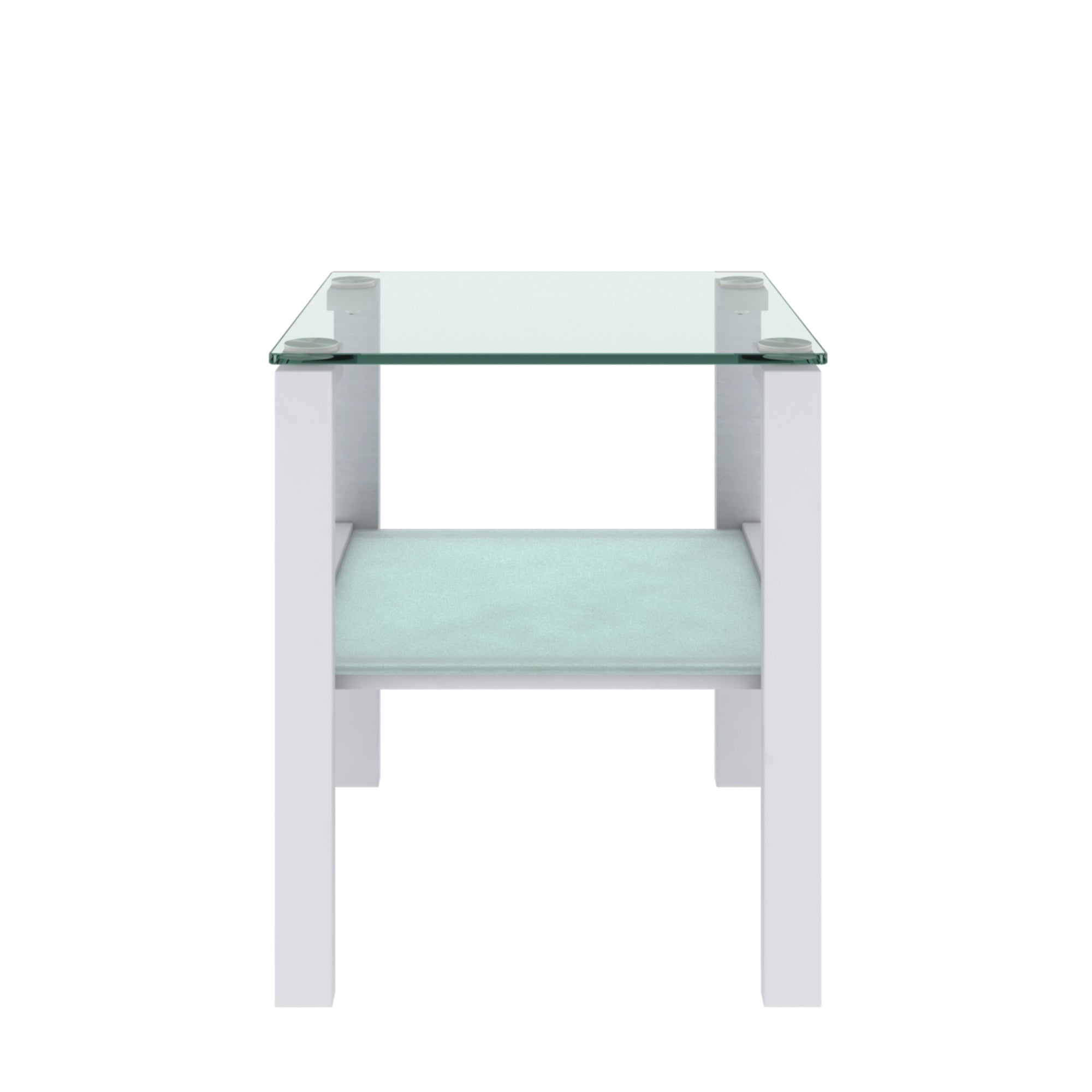 Ricco Set of 2 White Square End Tables