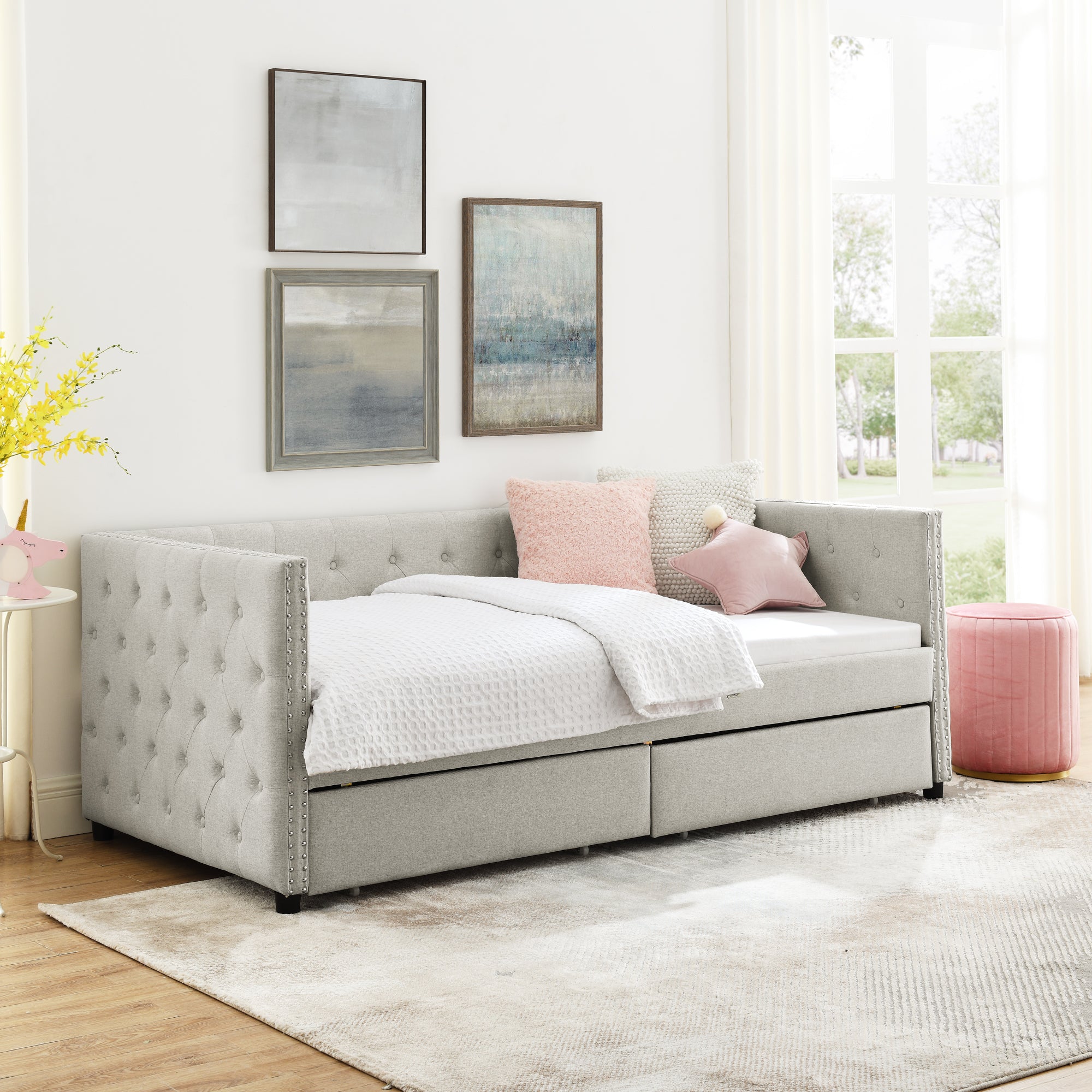 Gillian Twin Size Daybed With Two Storage Drawers