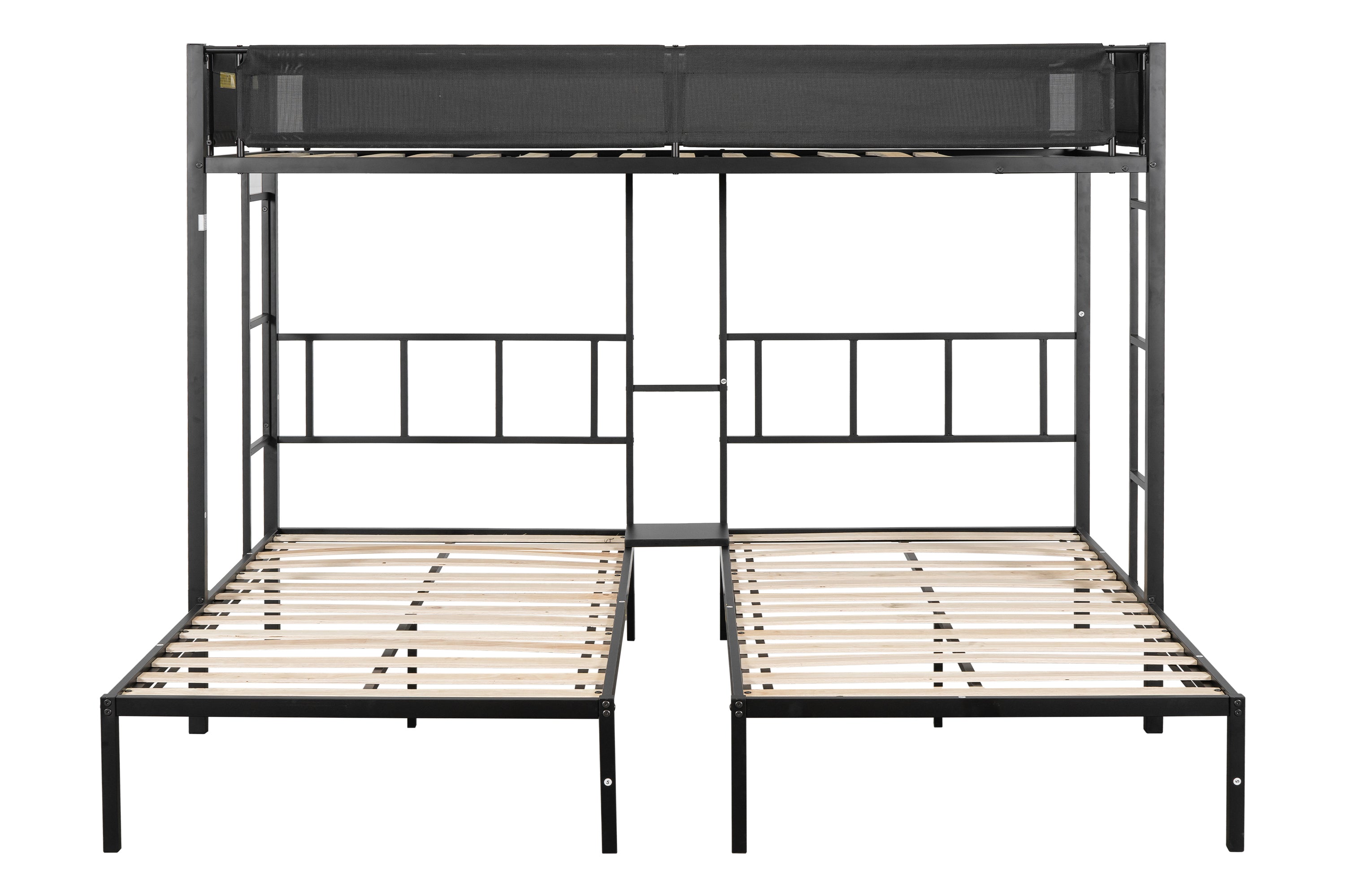 Ryan Twin Size Black Metal Triple Loft Bunk Bed