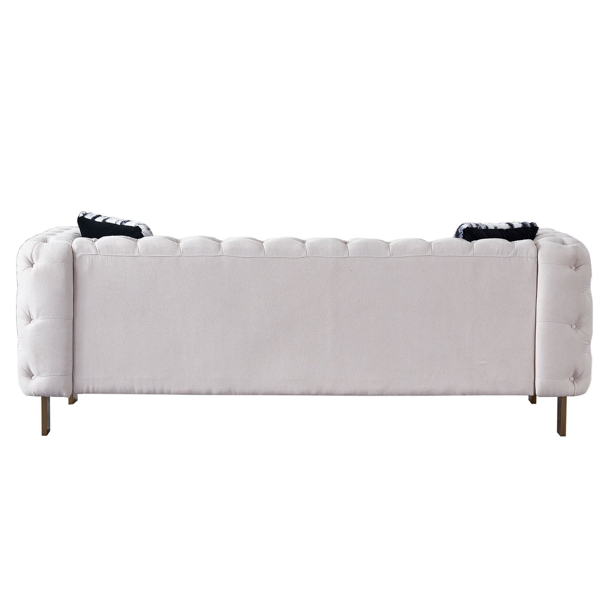Giodani 84" Beige Velvet Modern Sofa
