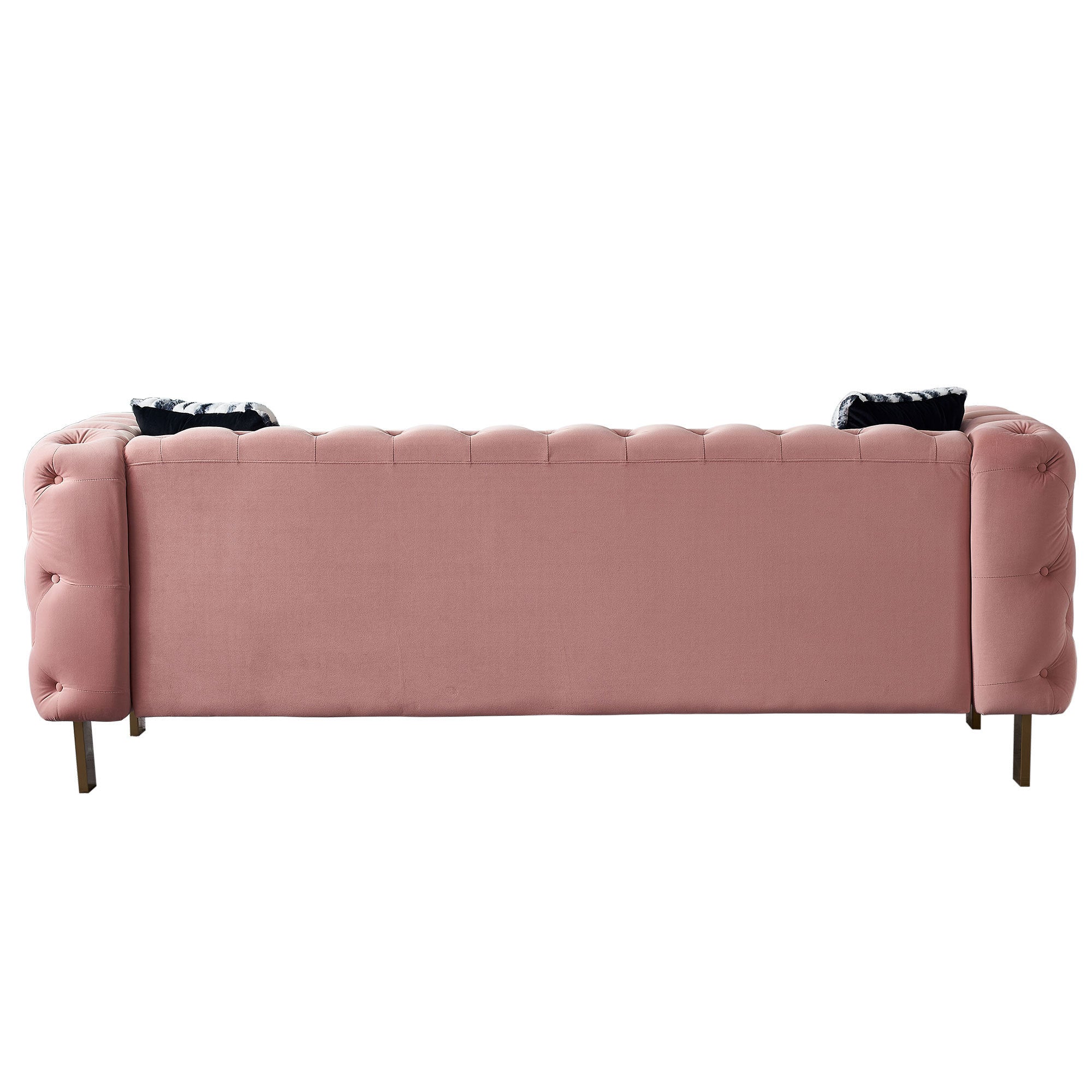 Giodani 84" Modern Pink Velvet Sofa