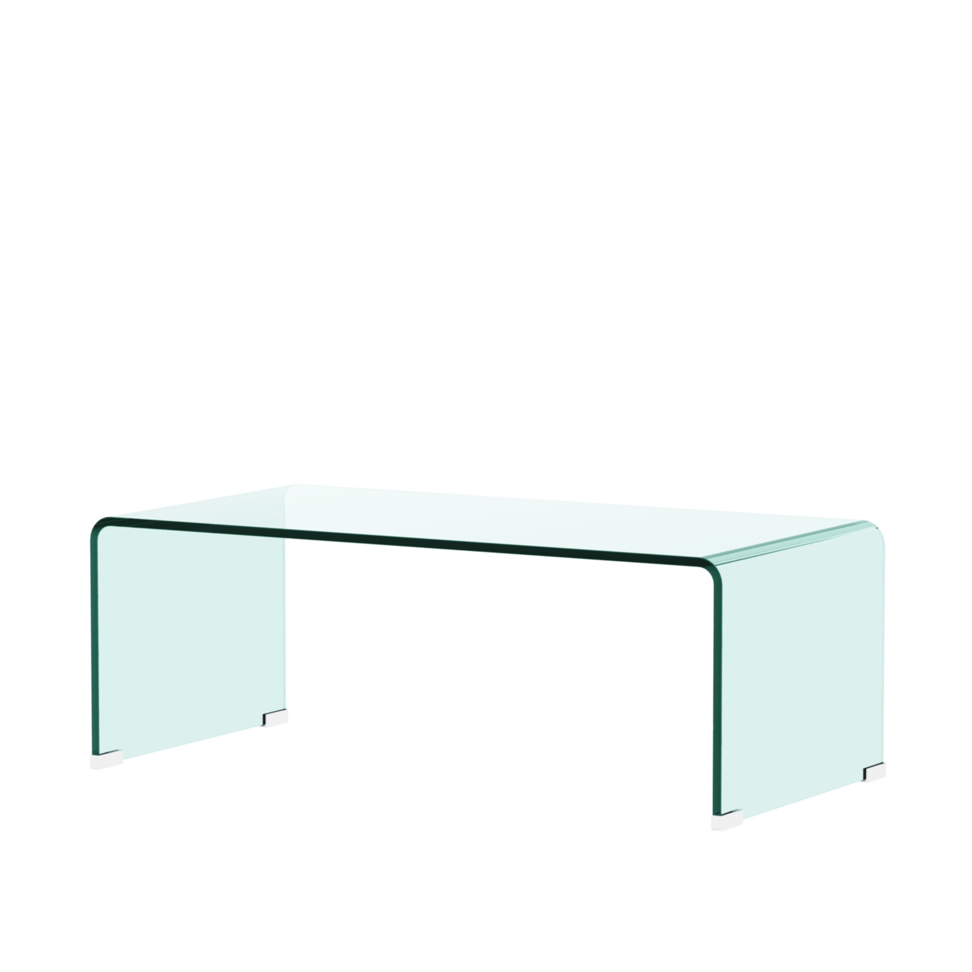 Arvika Modern Tempered Bent Glass Coffee Table