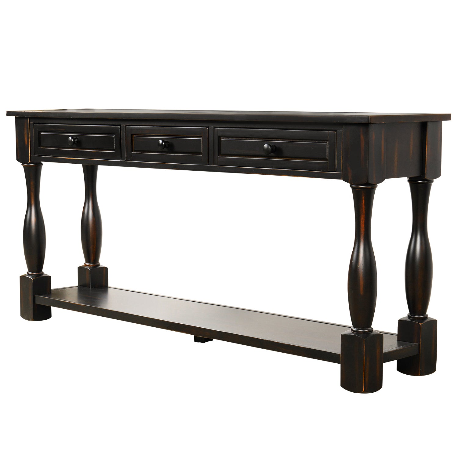 64" Console Entryway Table , Sideboard With Drawers and Shelf