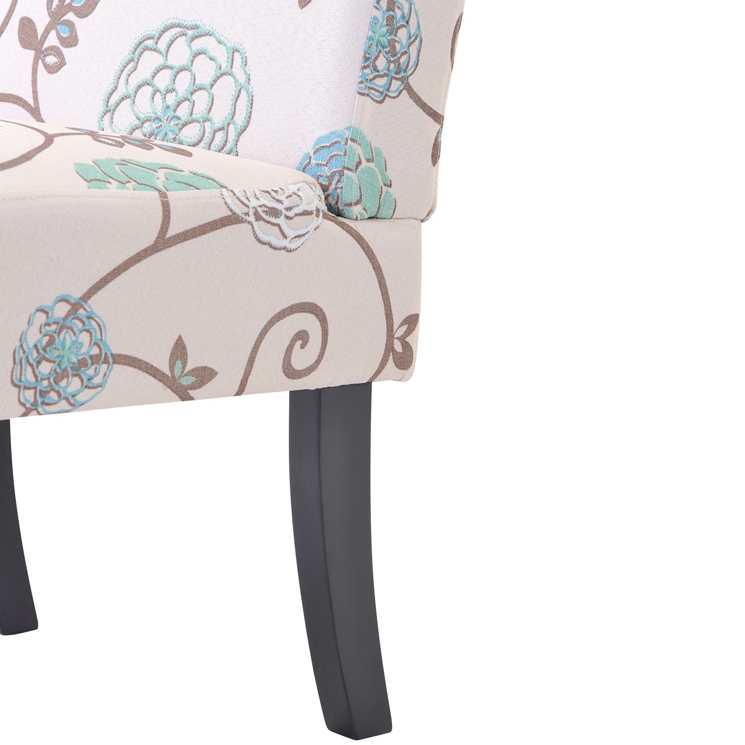 Ivy Set of 2 Beige Floral Pattern Accent Chairs