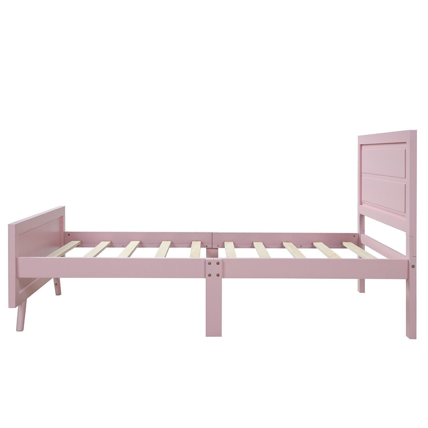 Lilian Pink Twin Solid Wood Platform Bed
