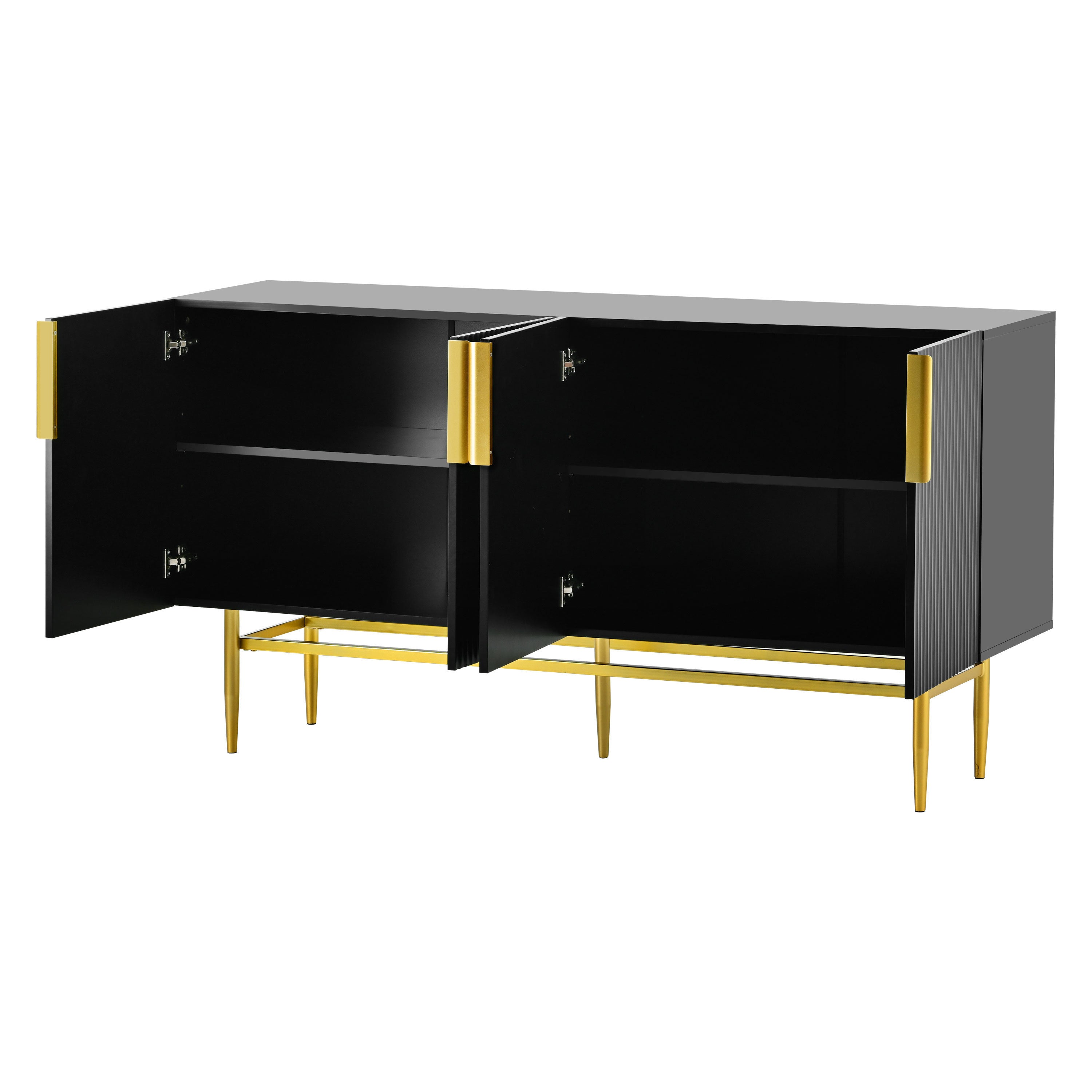 Bellini 60" Modern Accent Console Table Sideboard in Black or White Color