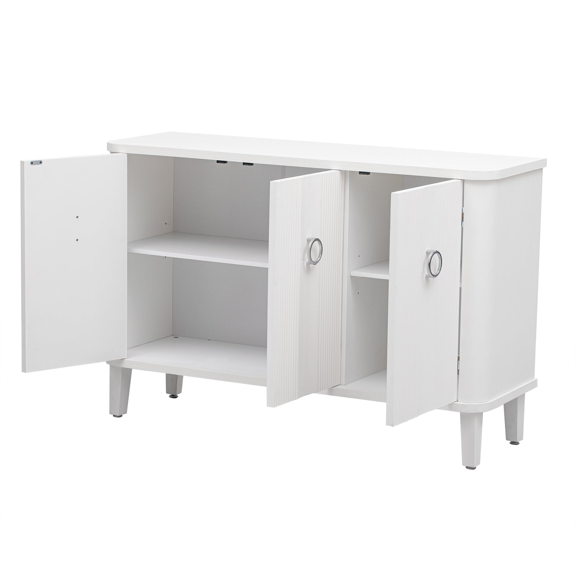 Barnett 47" Entryway Accent Cabinet Console Table Sideboard White or Black