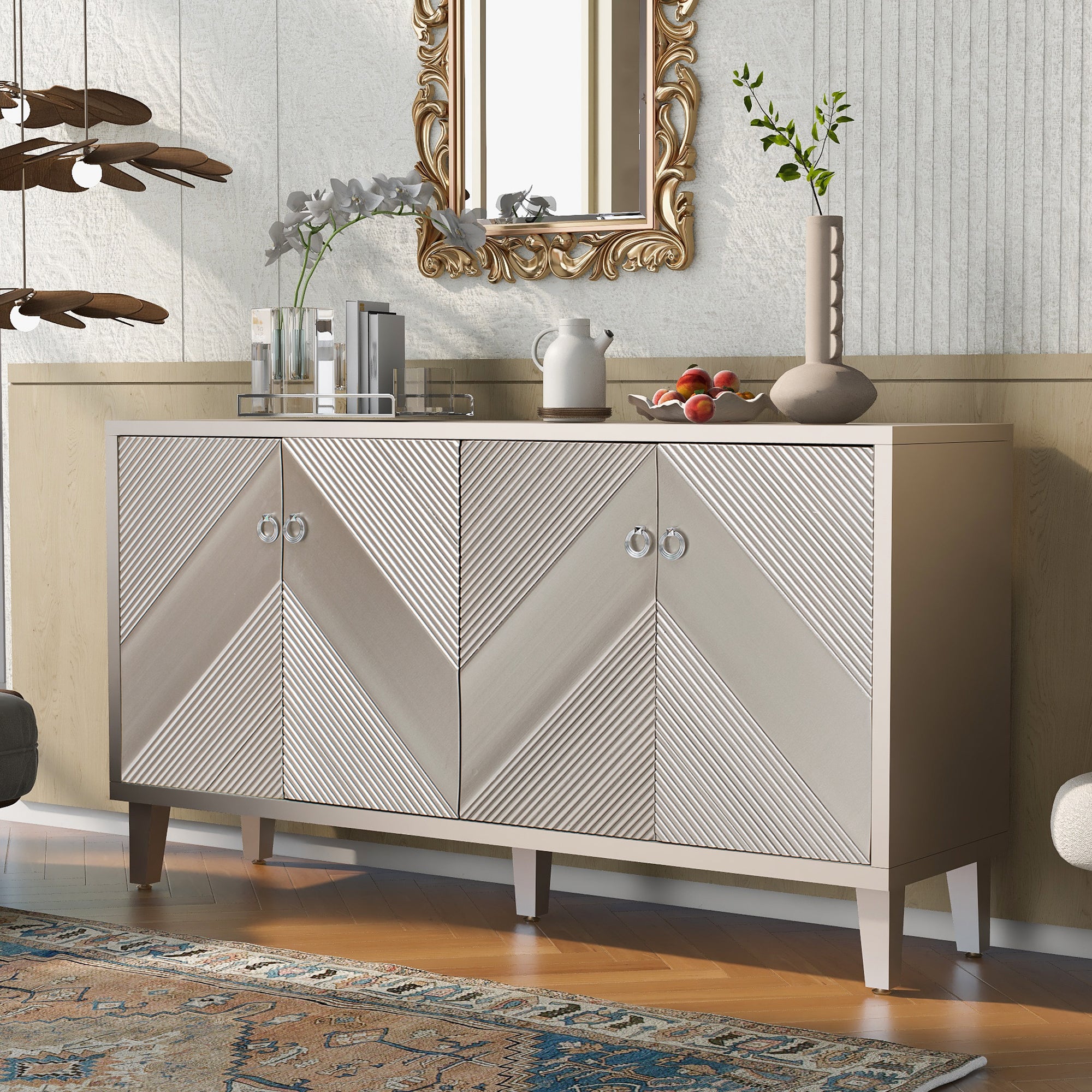 Aria 59.90" Entryway Console Table Accent Cabinet 