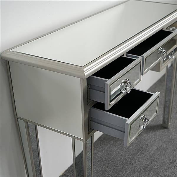 Westin Mirrored Entryway Console Table, Vanity Table, Desk