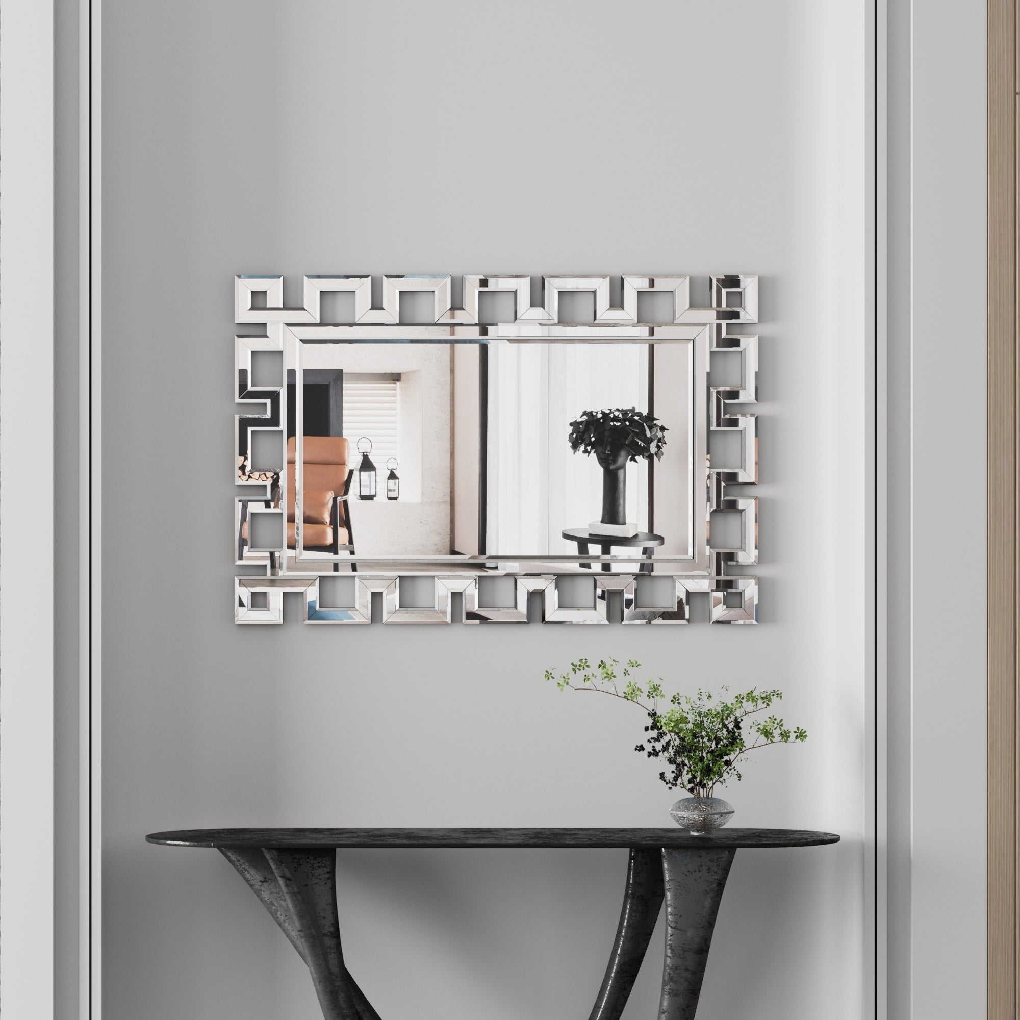 36" x 24" Rectangle Decorative Accent Wall Mirror